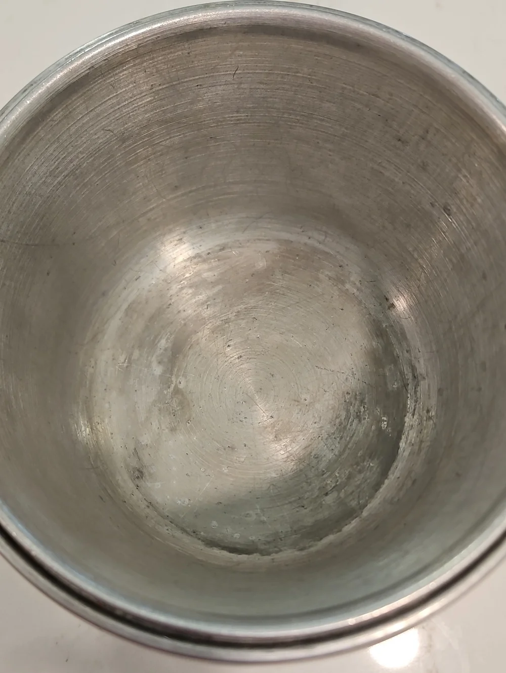 Vintage Kromex 1950s MCM Spun Aluminum Ice Bucket Acrylic Handle Retro Barware